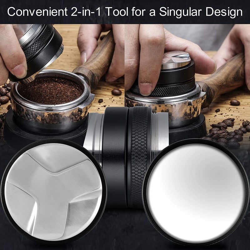 MATOW 51mm Espresso Tamper & Distributor  MATOW Dual Head Coffee Leveler Fits 51mm Delonghi Portafilter  Adjustable Depth-Professional Espresso Hand Tampers - Image 3